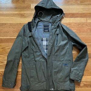 Army Green Linksoul Waxed Canvas Jacket size M